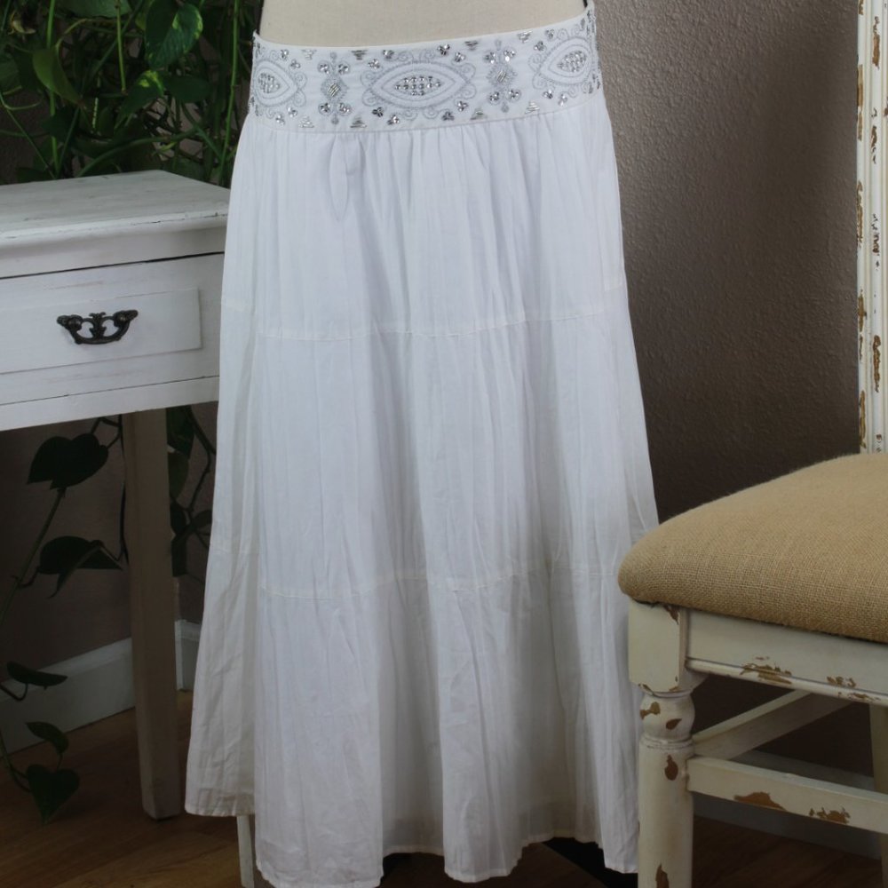 LOFT Jeweled Skirt